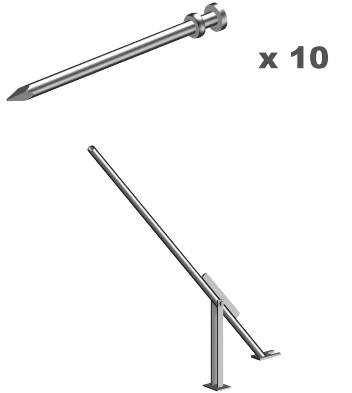 Markenware Layher Erdnagel Set hawego PLUS - 10 Stück