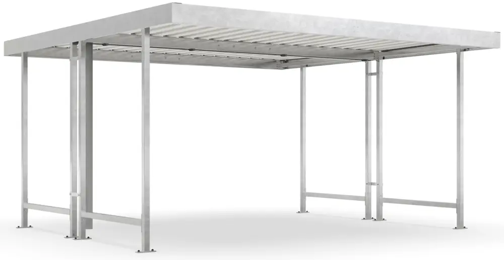 Letzte Chance WSM Überdachung Leipzig doppelseitig - L44 Grundeinheit Bausatz - Verzinkt