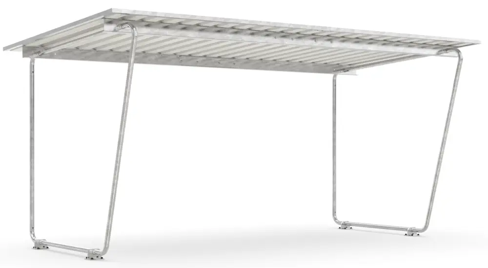 Knallerangebot WSM Überdachung Siegen einseitig - S18 Grundeinheit Bausatz - Verzinkt
