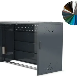 Neu WSM Fahrradgarage BikeBox 1 G - Anbaueinheit mit Seitenwand - RAL nach Wahl
