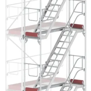 Heißes Angebot Layher Blitz Treppenturm-Vorbau Stahl - 2,57 x 6,20 m