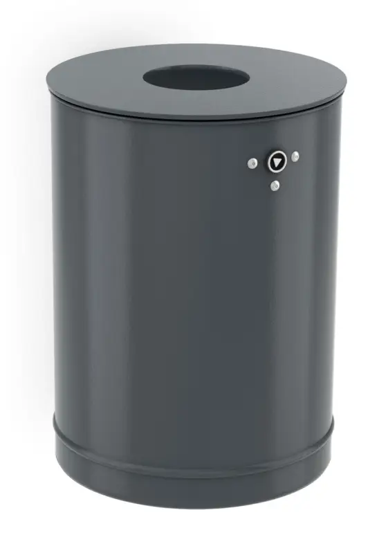Garantierte Lieferung WSM Überdachung Abfallsammler Keto PM - 35 Liter - RAL 7016
