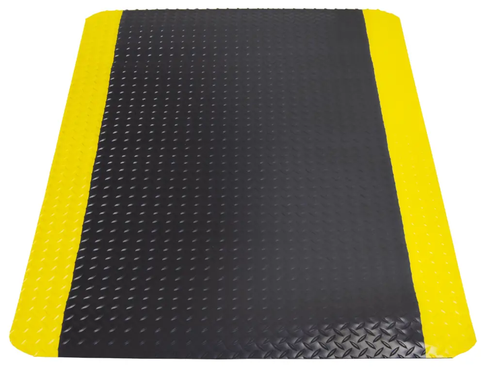 Meistverkauft Miltex Arbeitsplatzmatte Yoga Deck Ultra schwarz gelb - 1500 x 900 x 14 mm