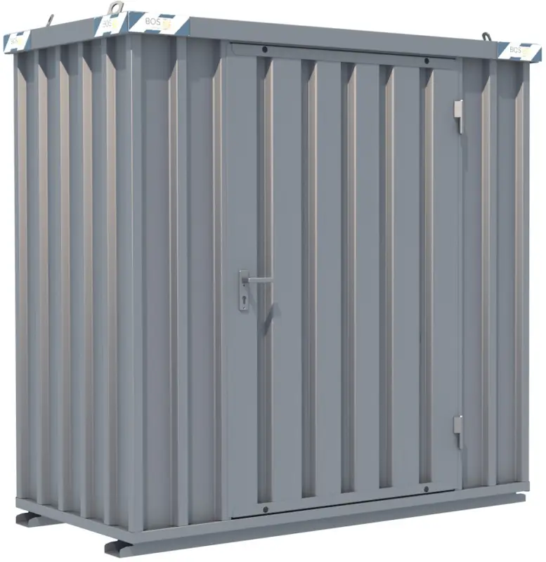 BOS Schnellbaucontainer 1100 x 2100 x 2100 mm - 1-flügelige Tür auf 2 m Seite Günstig