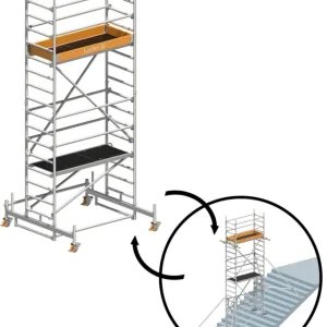 Aktuell Rollgerüst Layher Uni Leicht P2 hawego PLUS - Arbeitshöhe 5,26 m 7,03 m