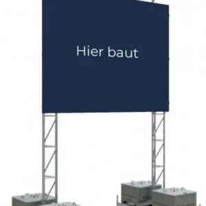 Garantierte Lieferung Schake Aufstellvorrichtung Werbetafel 4,00 x 3,00 m mit Strahler