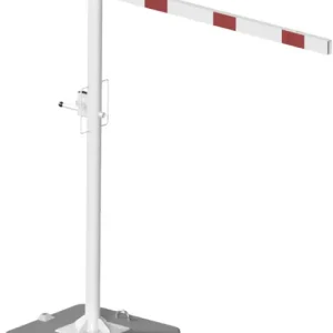 Top-Angebot Schake Höhenbegrenzer variabel Mobil - 1 Drehpfosten Stahl MDV Ø 102 mm weiß rot - 2000 mm