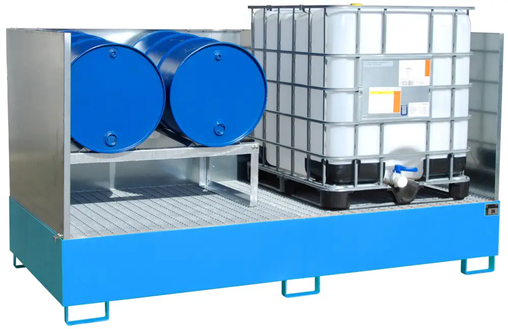 Bauer Auffangwanne Stahl AW 1000-2 SW - RAL 5012 Top-Angebot