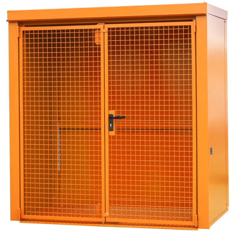 Zertifiziert Bauer Gasflaschen-Container Stahl GFC-B M1 - RAL 2000