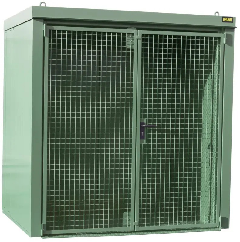 Bauer Gasflaschen-Container Stahl GFC-B M2 - RAL 6011 Direktkauf