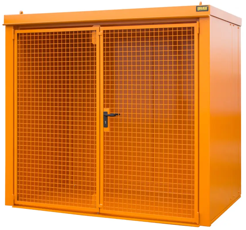 Neu Im Sortiment Bauer Gasflaschen-Container Stahl GFC-B M3 - RAL 2000
