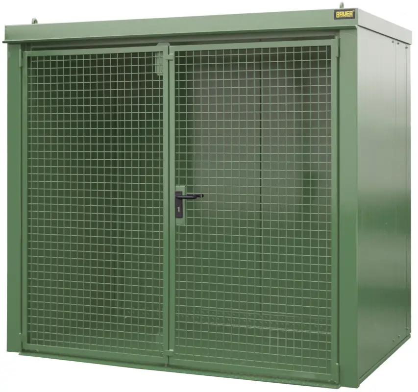 Bauer Gasflaschen-Container Stahl GFC-B M3 - RAL 6011 Geprüft