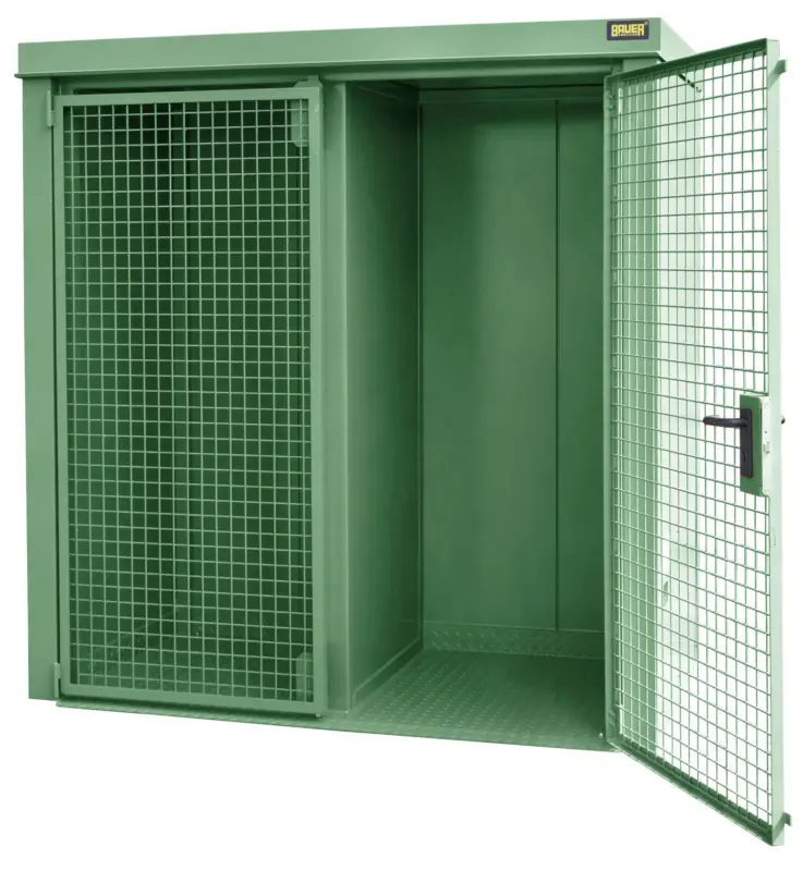 Bauer Gasflaschen-Container Stahl GFC-B W M1 - RAL 6011 Sonderaktion