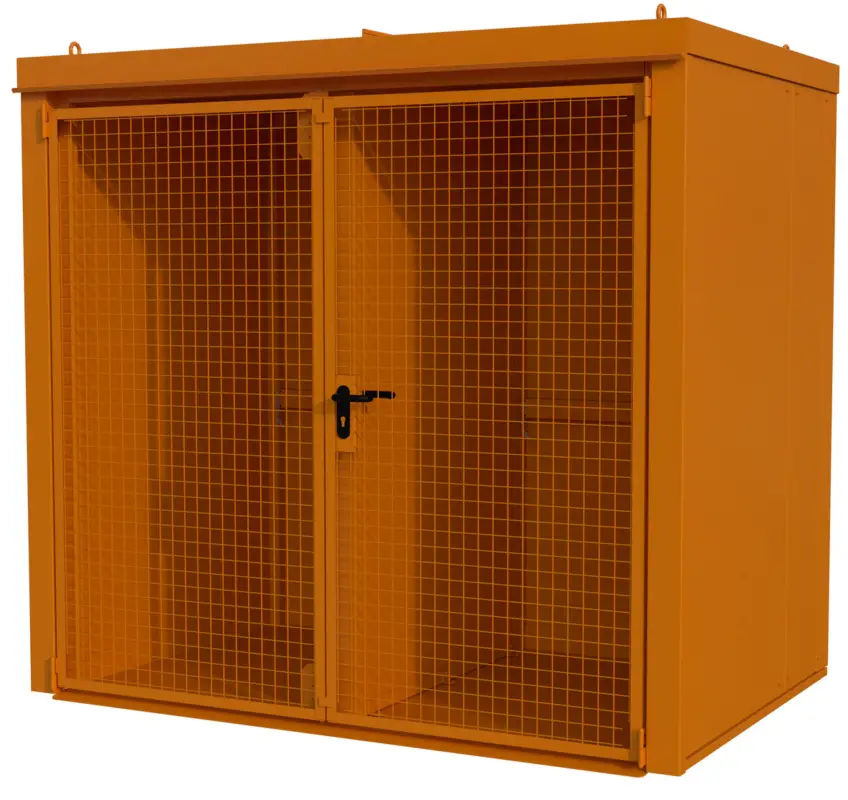 Bauer Gasflaschen-Container Stahl GFC-B W M3 - RAL 2000 Bestpreis