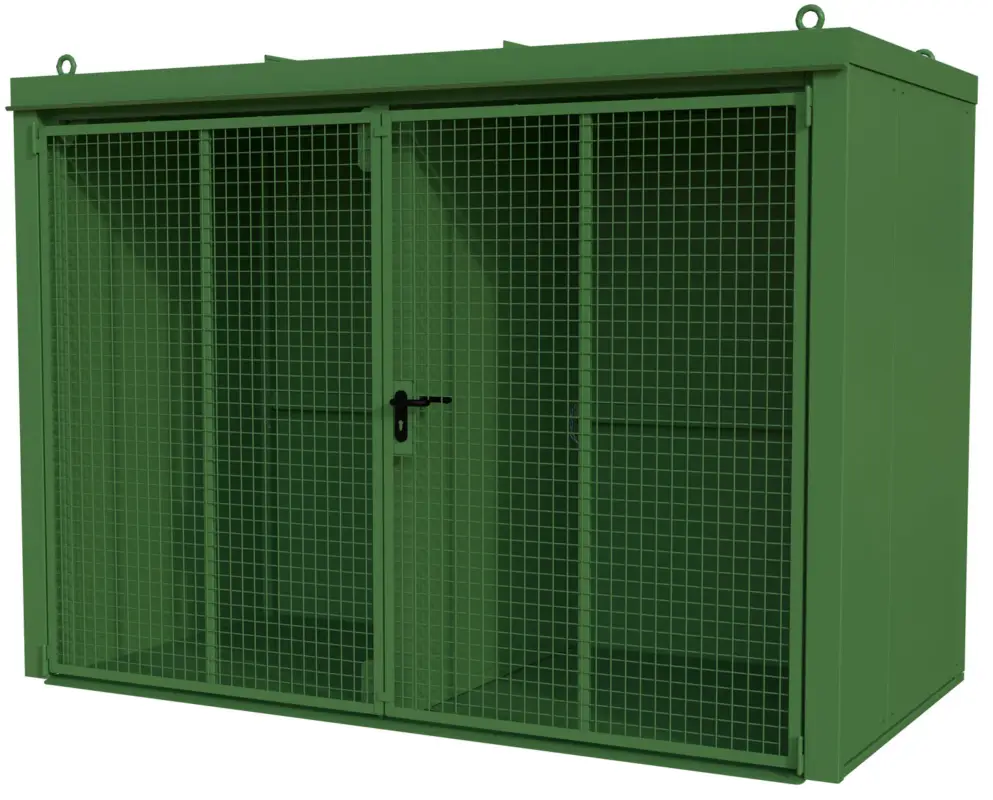 Bauer Gasflaschen-Container Stahl GFC-B W M4 - RAL 6011 Sofort Bestellen
