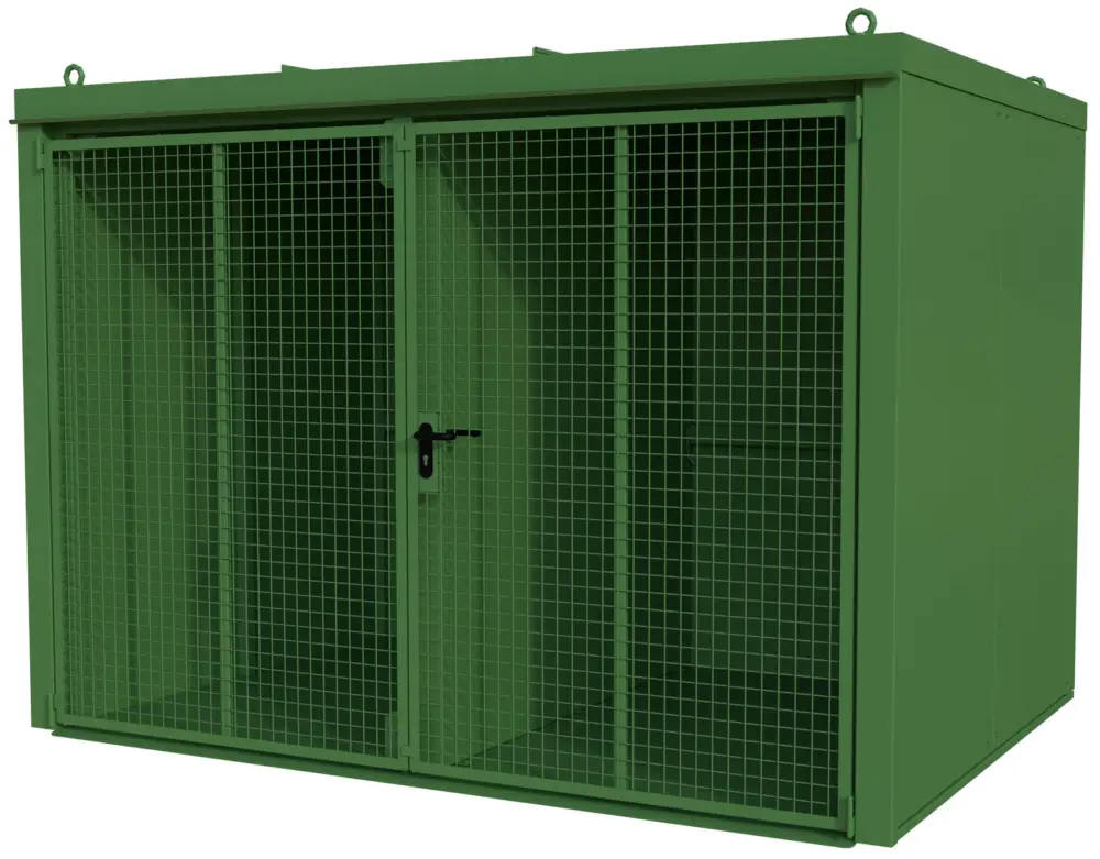 Expressversand Bauer Gasflaschen-Container Stahl GFC-B W M5 - RAL 6011