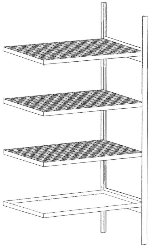 Finale Aktion Bauer Kleingebinderegal Stahl Serie 3018-4E Anbaufeld 2000 x 1000 x 600 mm - 3GRB 1AWB
