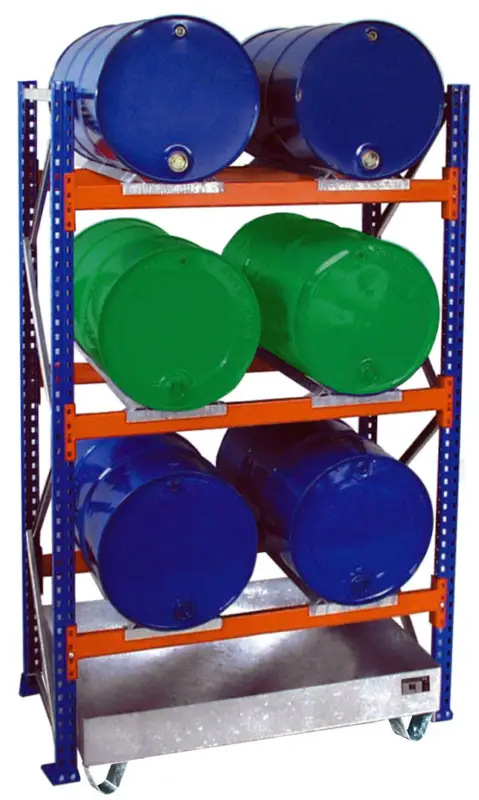 Sonderangebot Bauer Fassregal Stahl Serie 3002 Grundfeld 2500 x 1510 x 800 mm - 3E AW 200