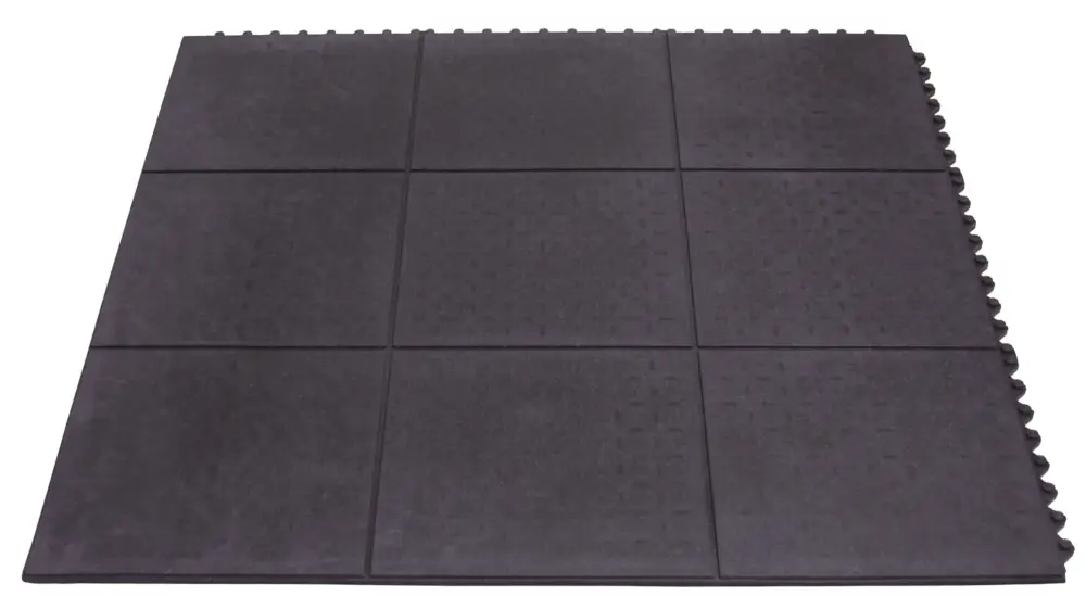 Miltex Arbeitsplatzmatte Yoga Solid Oil schwarz - 900 x 900 x 17 mm Versand Am Gleichen Tag