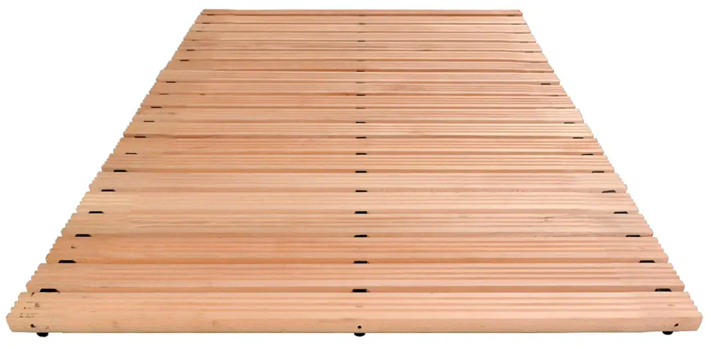 Miltex Arbeitsplatzmatte Yoga Holzrost Typ B behandelt - 1000 mm Breite je lfm Garantierte Lieferung