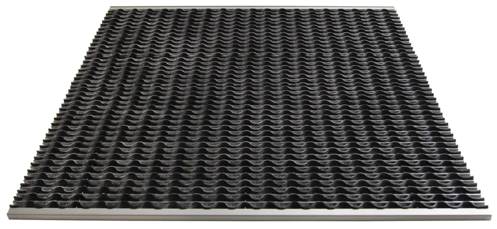 Neue Kollektion Miltex Schmutzfangmatte Eazycare Wave schwarz - 985 x 985 x 22 mm