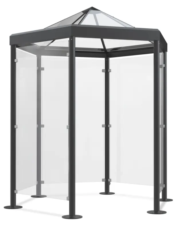 WSM Pavillon Überdachung Paris - P601 Bausatz - RAL 7016 Knallerangebot