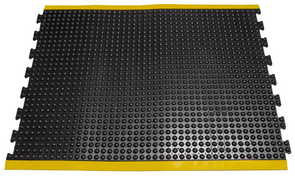 Preisreduziert Miltex Arbeitsplatzmatte Yoga Dome Basic Mittelstück schwarz gelb - 1200 x 900 x 13 mm