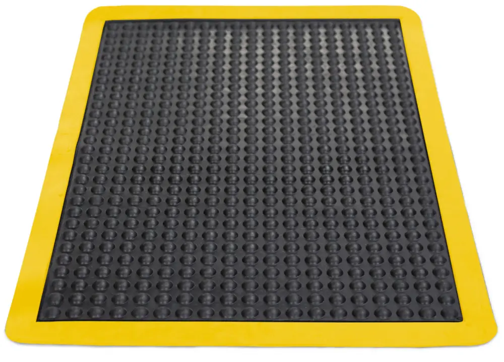 Miltex Arbeitsplatzmatte Yoga Dome Basic schwarz gelb - 900 x 600 x 13 mm Preisknaller
