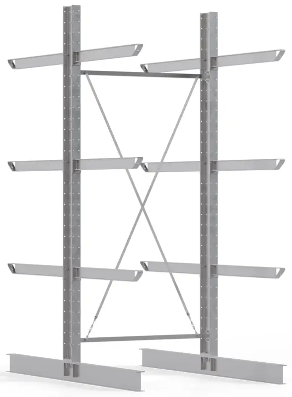 Regalwerk KARL HEAVY 1950 Kragarmregal doppelseitig Grundfeld 3500 x 1500 x 2400 mm Direktkauf