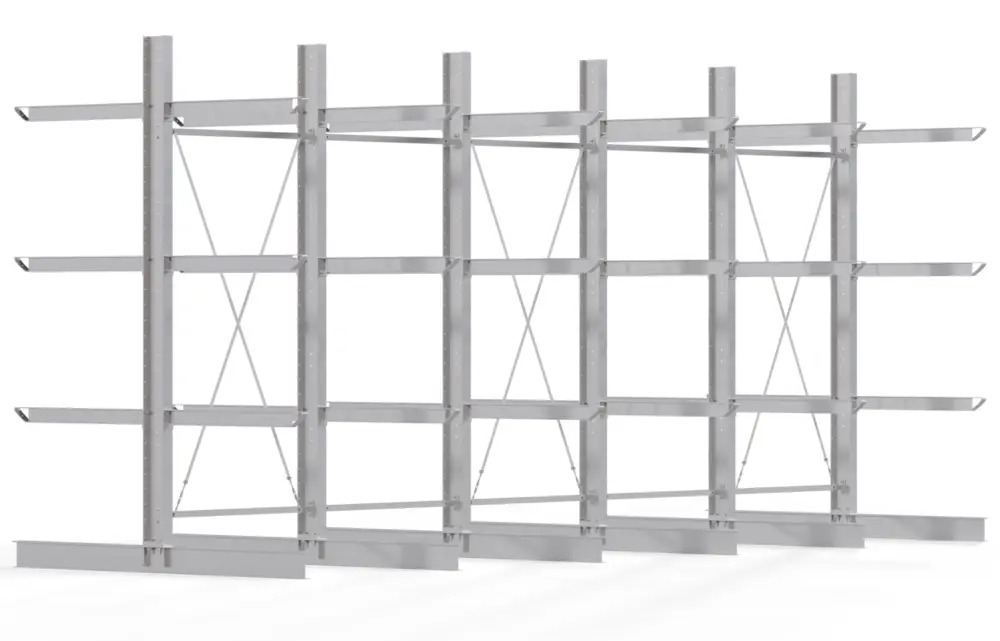 Direkt Vom Hersteller Regalwerk KARL HEAVY 1950 Kragarmregal doppelseitig Komplettset 3500 x 7500 x 2400 mm