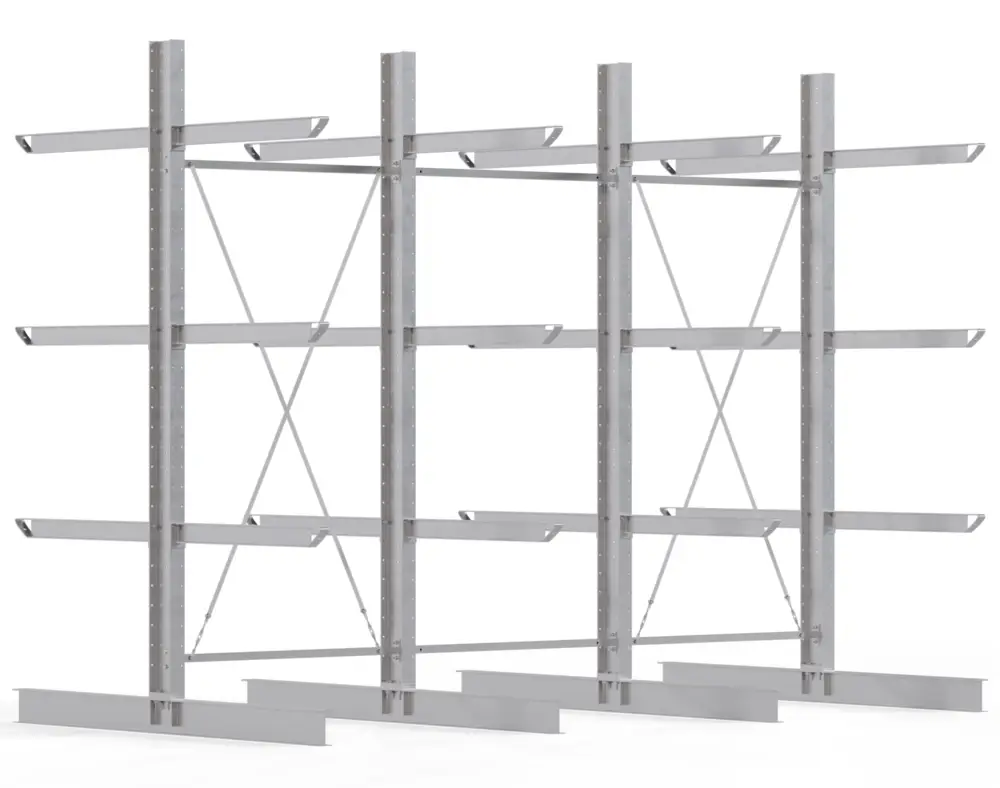 Regalwerk KARL HEAVY 2700 Kragarmregal doppelseitig Komplettset 3500 x 4500 x 2400 mm Preiswert