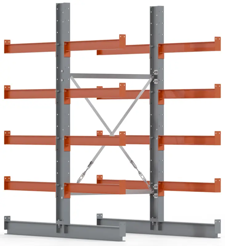Regalwerk KARL BASIC 1350 Kragarmregal doppelseitig Grundfeld 2000 x 1000 x 1600 mm Wochenendangebot