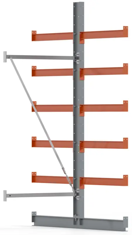 Regalwerk KARL BASIC 1300 Kragarmregal doppelseitig Anbaufeld 2500 x 1000 x 1600 mm Versand Am Gleichen Tag