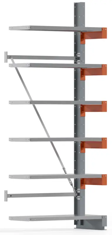 Direkt Vom Hersteller Regalwerk KARL BASIC 2500 Kragarmregal Stahlboden einseitig Anbaufeld 2500 x 1000 x 400 mm