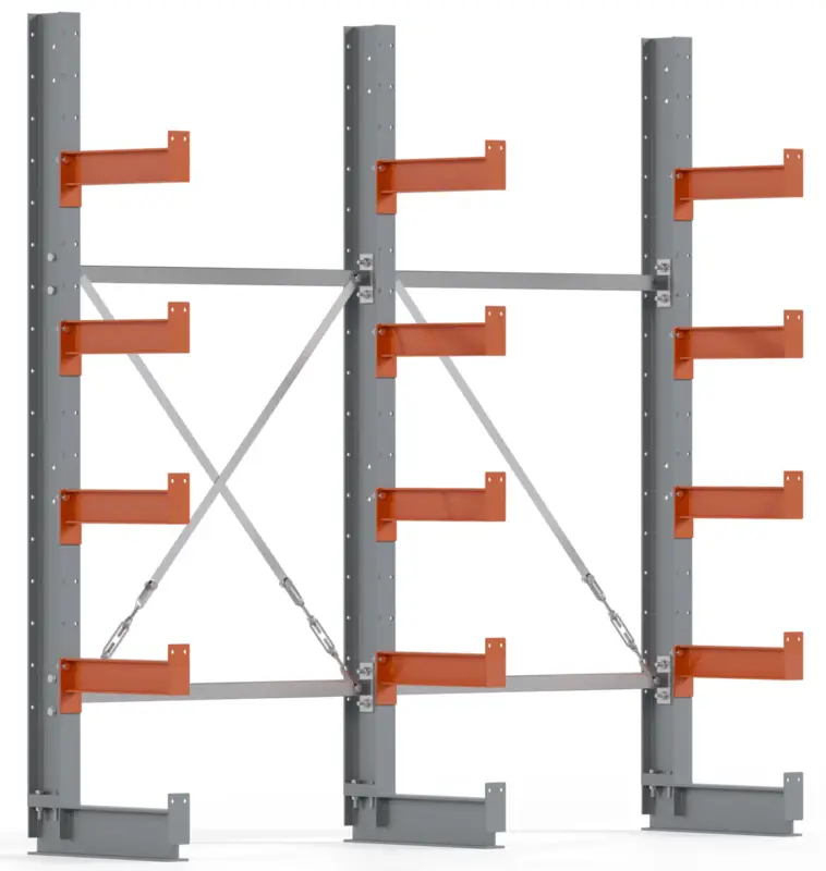 Saisonangebot Regalwerk KARL BASIC 2600 Kragarmregal einseitig Komplettset 2000 x 2000 x 400 mm
