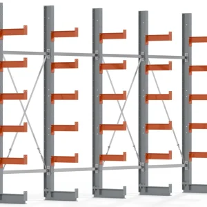 Bestseller Regalwerk KARL BASIC 2500 Kragarmregal einseitig Komplettset 2500 x 4000 x 400 mm