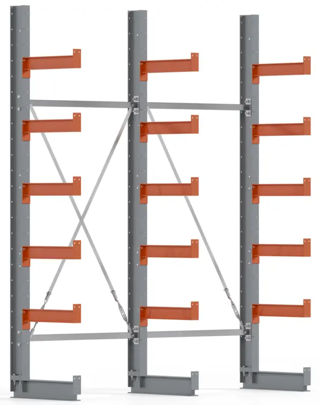 Regalwerk KARL BASIC 2100 Kragarmregal einseitig Komplettset 2500 x 2000 x 500 mm Top-Seller