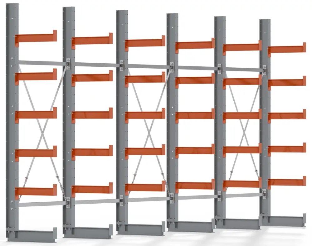 Regalwerk KARL BASIC 2100 Kragarmregal einseitig Komplettset 2500 x 5000 x 500 mm Sale