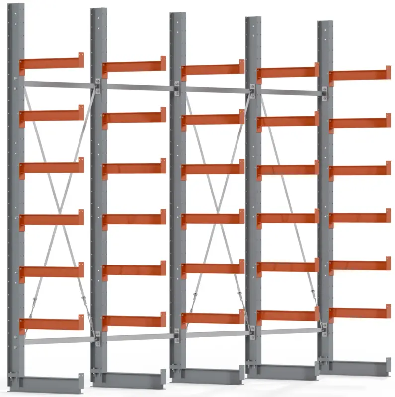 Echt Regalwerk KARL BASIC 1550 Kragarmregal einseitig Komplettset 3000 x 4000 x 600 mm