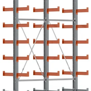 Zertifiziert Regalwerk KARL BASIC 2500 Kragarmregal doppelseitig Komplettset 2500 x 2000 x 800 mm