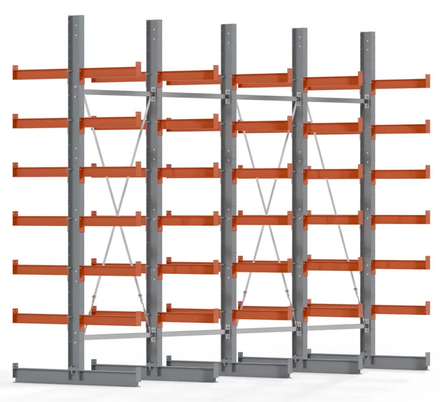 Regalwerk KARL BASIC 1550 Kragarmregal doppelseitig Komplettset 3000 x 4000 x 1200 mm Wochenendangebot