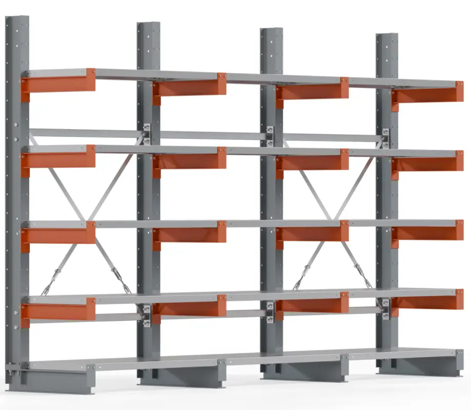 Direkt Vom Hersteller Regalwerk KARL BASIC 2150 Kragarmregal Stahlboden einseitig Komplettset 2000 x 3000 x 500 mm