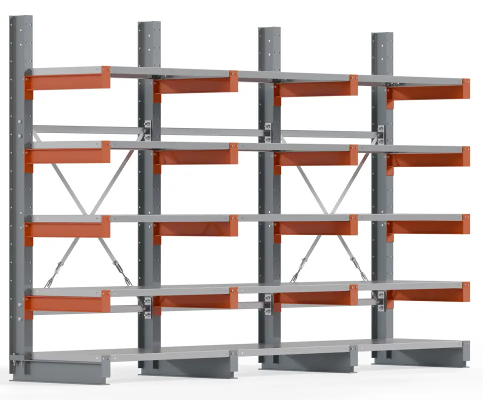 Regalwerk KARL BASIC 1800 Kragarmregal Stahlboden einseitig Komplettset 2000 x 3000 x 600 mm Direkt Vom Hersteller