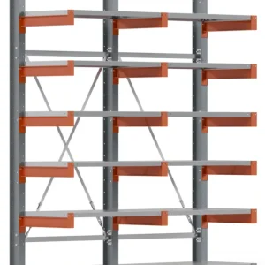Wochenendangebot Regalwerk KARL BASIC 1750 Kragarmregal Stahlboden einseitig Komplettset 2500 x 2000 x 600 mm