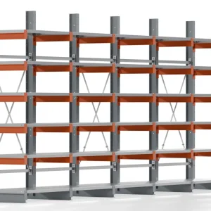 Wochenendangebot Regalwerk KARL BASIC 1750 Kragarmregal Stahlboden einseitig Komplettset 2500 x 5000 x 600 mm