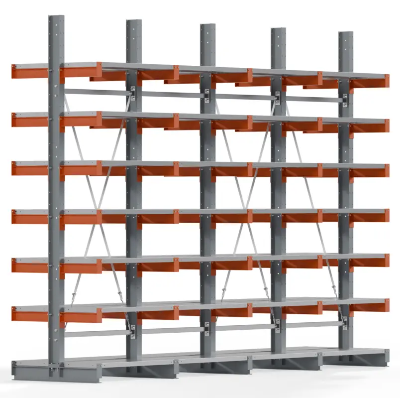 Neue Kollektion Regalwerk KARL BASIC 2250 Kragarmregal Stahlboden doppelseitig Komplettset 3000 x 4000 x 800 mm