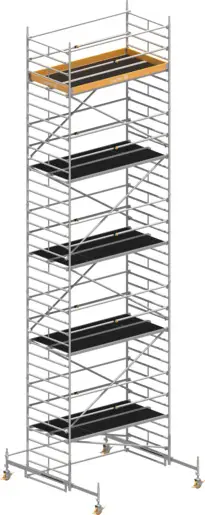 Sonderangebot Fahrgerüst Layher Uni Breit P2 1412109 mit Telegeländer - Arbeitshöhe 11,38 m