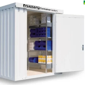 FLADAFI Thermocontainer 2100 x 2170 x 2405 mm mit Holzboden - 1-flügelige Tür auf 2 m Seite Preis Gesenkt