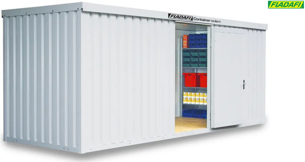 Jetzt Bestellen FLADAFI Thermocontainer 6080 x 2170 x 2405 mm mit Holzboden - 2-flügelige Tür breit auf 6 m Seite