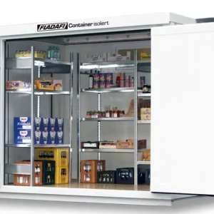 FLADAFI Thermocontainer 3050 x 2170 x 2465 mm mit isoliertem Boden - 1-flügelige Tür auf 2 m Seite Zertifiziert